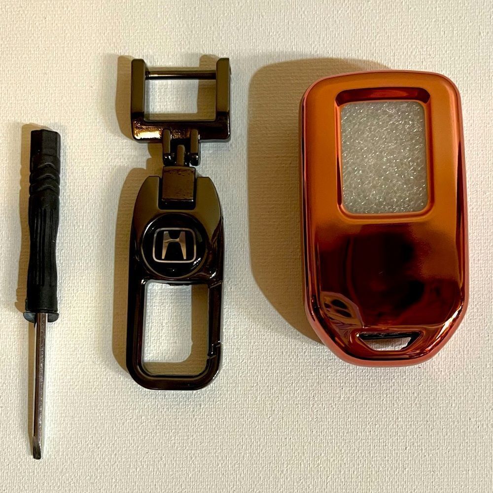 Honda fob Keychain black & fob cover in pink NWT